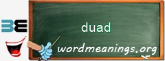 WordMeaning blackboard for duad